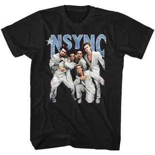 NSYNC-Strike A Pose-Black Adult S/S Tshirt - Coastline Mall