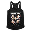 NSYNC-Heads-Black Ladies Racerback - Coastline Mall