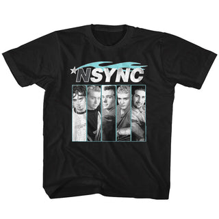 NSYNC-Blue Flame-Black Toddler-Youth S/S Tshirt - Coastline Mall