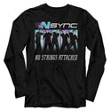 NSYNC - Blue Purple Logo Black Long Sleeve Adult T-Shirt tee - Coastline Mall