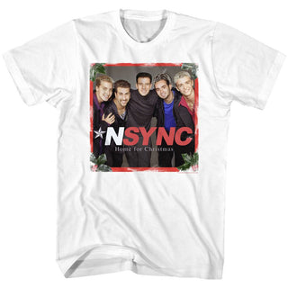 NSYNC-Home For Christmas-White Adult S/S Tshirt - Coastline Mall
