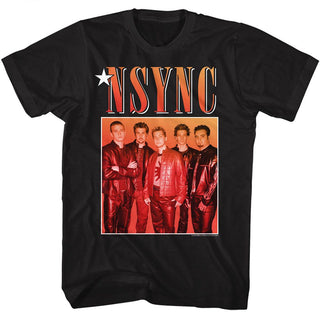 Nsync - Nsync Gradient Box | Black S/S Adult T-Shirt - Coastline Mall