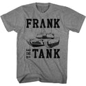 Old School Frank The Tank Logo Graphite Heather Adult Short Sleeve T-Shirt tee - Coastline Mall