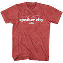 Oldschool-Speaker City-Red Heather Adult S/S Tshirt | Clothing, Shoes & Accessories:Men's Clothing:T-Shirts - Coastline Mall