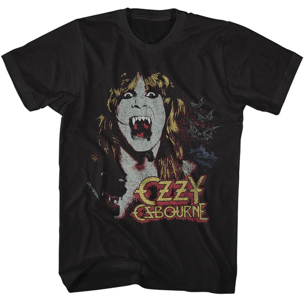 Ozzy Osbourne-Ozzy Vampire-Black Adult S/S Tshirt