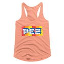 Pez-Logo-Light Orange Ladies Slimfit Racerback - Coastline Mall