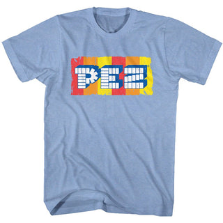 Pez-Logo-Light Blue Heather Adult S/S Tshirt - Coastline Mall