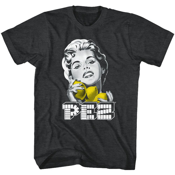 Pez-Lemon Pez-Black Heather Adult S/S Tshirt - Coastline Mall