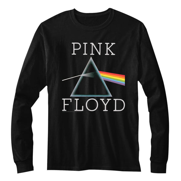 Pink Floyd - Prism Logo Black Long Sleeve Adult T-Shirt tee - Coastline Mall
