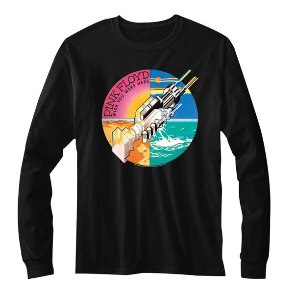 Pink Floyd - WYWH Hands Logo Black Long Sleeve Adult T-Shirt tee - Coastline Mall