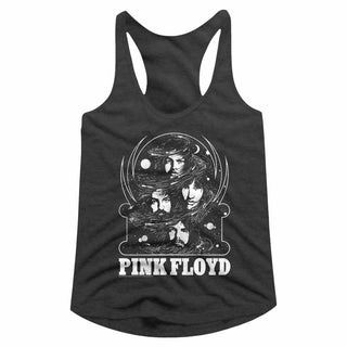 Pink Floyd-Full Of Stars-Dark Gray Heather Ladies Racerback - Coastline Mall