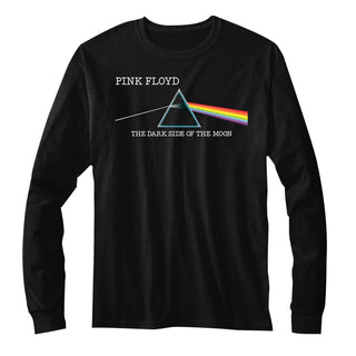 Pink Floyd - DSOTM Remix Logo Black Long Sleeve Adult T-Shirt tee - Coastline Mall