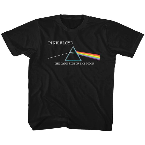 Pink Floyd - Dark Side Of the Moon Redux Logo Black Toddler-Youth Short Sleeve T-Shirt tee - Coastline Mall