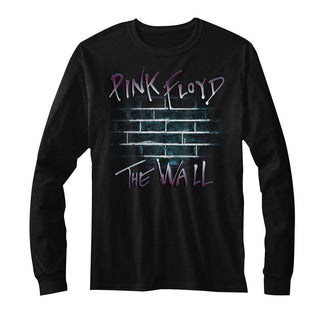 Pink Floyd - Purple Floyd Logo Black Long Sleeve Adult T-Shirt tee - Coastline Mall
