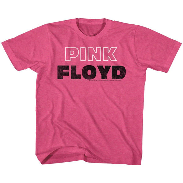 Pink Floyd-Pink White Outline-Vintage Hot Pink Toddler-Youth S/S Tshirt - Coastline Mall