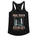 Pink Floyd-Animals Tour 77-Black Ladies Racerback - Coastline Mall