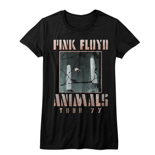 Pink Floyd-Animals Tour 77-Black Ladies S/S Tshirt - Coastline Mall