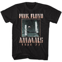 Pink Floyd-Animals Tour 77-Black Adult S/S Tshirt - Coastline Mall