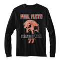 Pink Floyd - Tour 77 Logo Black Long Sleeve Adult T-Shirt tee - Coastline Mall