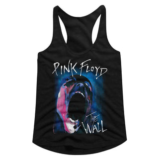 Pink Floyd-Screamface-Black Ladies Racerback - Coastline Mall