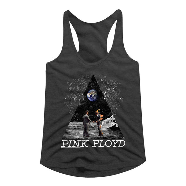 Pink Floyd-Shake In Space-Dark Gray Heather Ladies Racerback - Coastline Mall