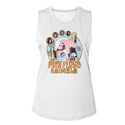 Pink Floyd-Circle Pig-White Ladies Muscle Tank - Coastline Mall