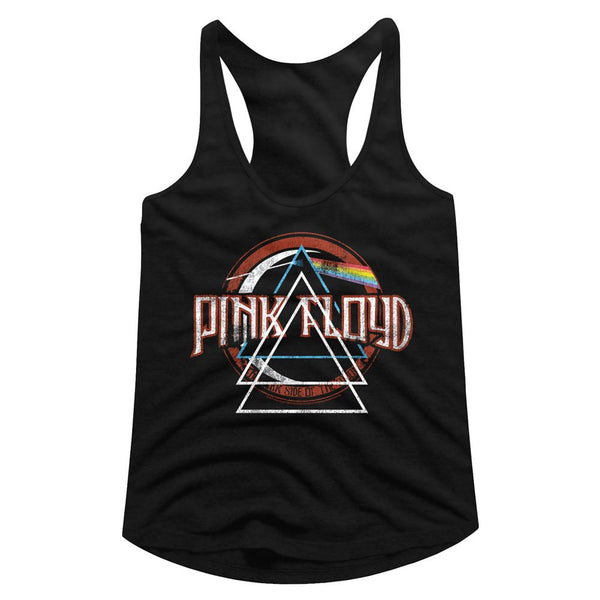 Pink Floyd-Triangle Triad-Black Ladies Racerback - Coastline Mall