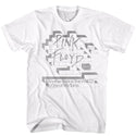 Pink Floyd-Light Bricks-White Adult S/S Tshirt - Coastline Mall