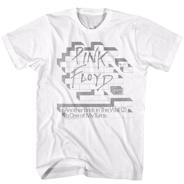 Pink Floyd-Light Bricks-White Adult S/S Tshirt - Coastline Mall