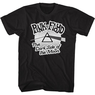 Pink Floyd - Dark Side Of The Moon Logo Black Adult Short Sleeve T-Shirt tee - Coastline Mall