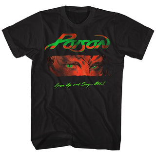 Poison-Open Up And Say Ahh-Black Adult S/S Tshirt - Coastline Mall