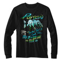 Poison - Tour Shirt Logo Black Long Sleeve Adult T-Shirt tee - Coastline Mall