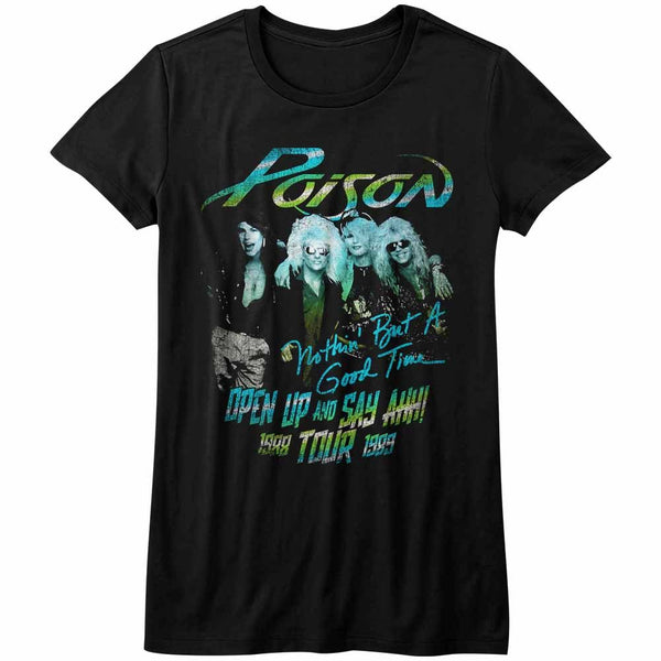 Poison-Tour Shirt-Black Ladies S/S Tshirt - Coastline Mall