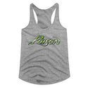 Poison-Logo-Gray Heather Ladies Racerback - Coastline Mall