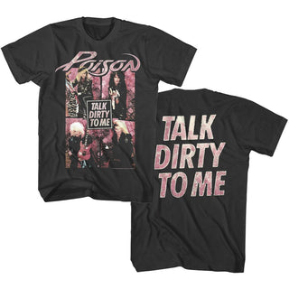 Poison - Dirty Logo Smoke Short Sleeve Front and Back Print Adult Short Sleeve T-Shirt tee - Coastline Mall