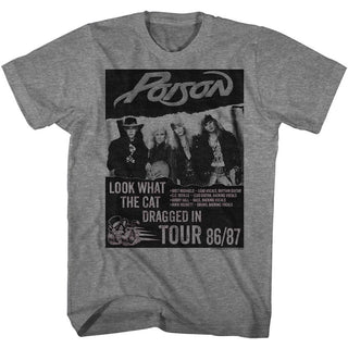 Poison-Look What Tour-Graphite Heather Adult S/S Tshirt - Coastline Mall