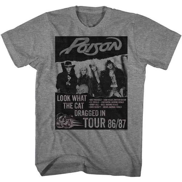 Poison-Look What Tour-Graphite Heather Adult S/S Tshirt - Coastline Mall