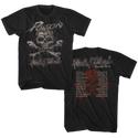 Poison-Flesh & Blood World Tour-Black Adult S/S Front-Back Print Tshirt - Coastline Mall