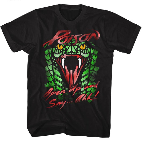 Poison-Poison Snake-Black Adult S/S Tshirt - Coastline Mall