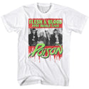 Poison-Flesh Blood-White Adult S/S Tshirt - Coastline Mall