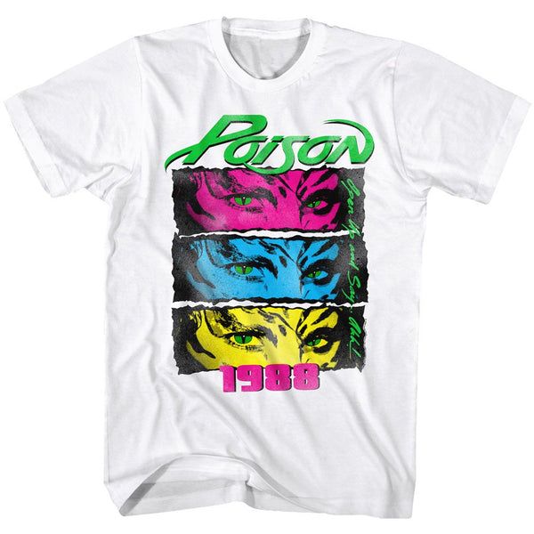 Poison-Poison 88-White Adult S/S Tshirt - Coastline Mall