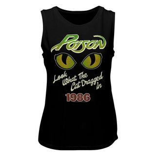 Poison-Eyes-Black Ladies Muscle Tank - Coastline Mall