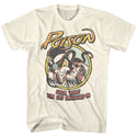 Poison - Look What the Cat Dragged In Logo Natural Short Sleeve Adult T-Shirt tee - Coastline Mall