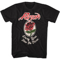 Poison - Every Rose Has Its Thorn Logo Black Short Sleeve Adult T-Shirt tee - Coastline Mall