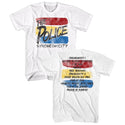 The Police-Synchronicity-White Adult S/S Front-Back Print Tshirt - Coastline Mall