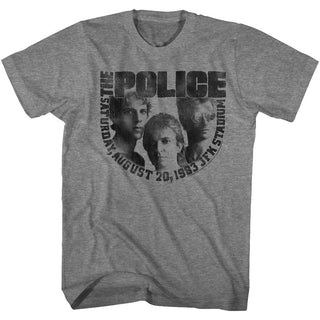The Police-Aug20-Graphite Heather Adult S/S Tshirt - Coastline Mall
