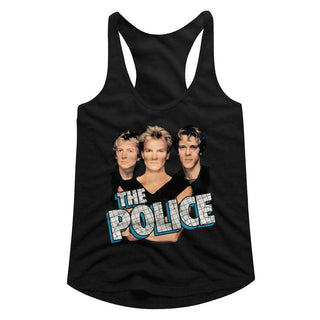 The Police-Boys'N'Blue-Black Ladies Racerback - Coastline Mall