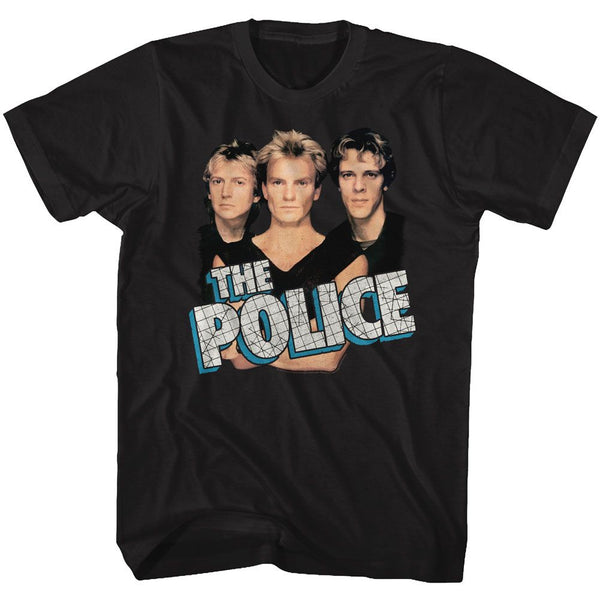 The Police-Boys'N'Blue-Black Adult S/S Tshirt - Coastline Mall
