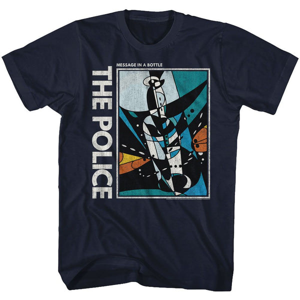 The Police-Message In A Bottle-Navy Adult S/S Tshirt - Coastline Mall