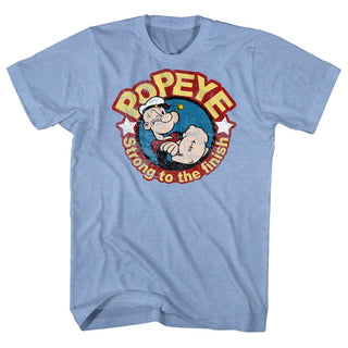Popeye-Popeye Strong-Light Blue Heather Adult S/S Tshirt - Coastline Mall